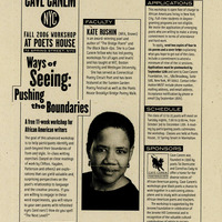 Cave Canem Fall 2006 Workshop at Poets House: “Ways of Seeing: Pushing the Boundaries”