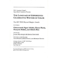 The Language of Experience: Celebrating Writers of Color — 2007 PEN/Beyond Margins Awards